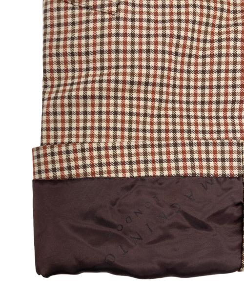 MACKINTOSH LONDON（マッキントッシュ ロンドン）MACKINTOSH LONDON (マッキントッシュ ロンドン) ライナー付 ガンクラブチェック コート/Gun Club Check Coat with Liner ベージュ×ブラウン サイズ:Mの古着・服飾アイテム