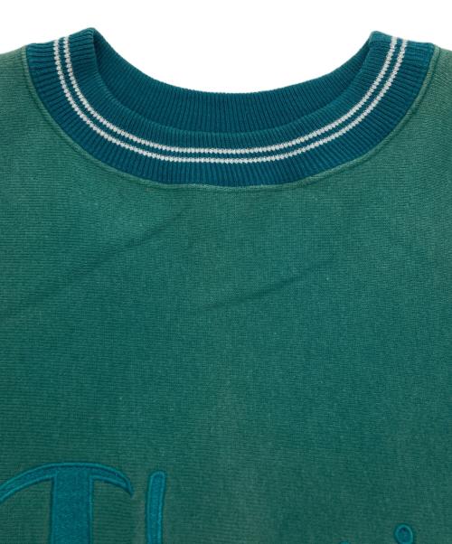 Champion REVERSE WEAVE（チャンピオン リバース ウィーブ）Champion REVERSE WEAVE (チャンピオン リバース ウィーブ) ロゴ刺繍スウェット グリーン サイズ:Lの古着・服飾アイテム