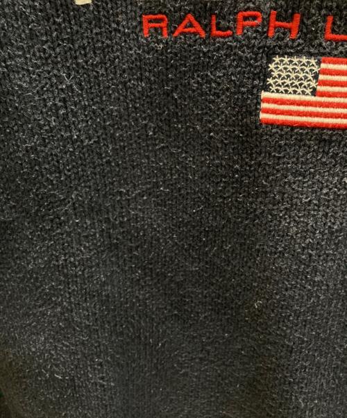 POLO SPORT（ポロスポーツ）POLO SPORT (ポロスポーツ) 90’s ロゴ刺繍コットンニット ネイビー サイズ:SIZE Mの古着・服飾アイテム