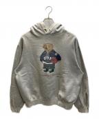 POLO RALPH LAURENポロ・ラルフローレン）の古着「ポロベアプリントプルオーバーパーカー」｜グレー