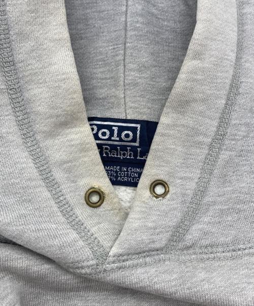 POLO RALPH LAUREN（ポロ・ラルフローレン）POLO RALPH LAUREN (ポロ・ラルフローレン) ポロベアプリントプルオーバーパーカー グレー サイズ:Lの古着・服飾アイテム