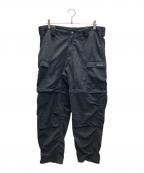 MOCEANモーシャン）の古着「ナイロンカーゴパンツ」｜ブラック
