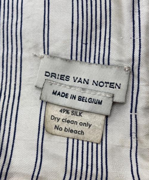 DRIES VAN NOTEN（ドリスヴァンノッテン）DRIES VAN NOTEN (ドリスヴァンノッテン) シルク混ストライプストール グレーの古着・服飾アイテム