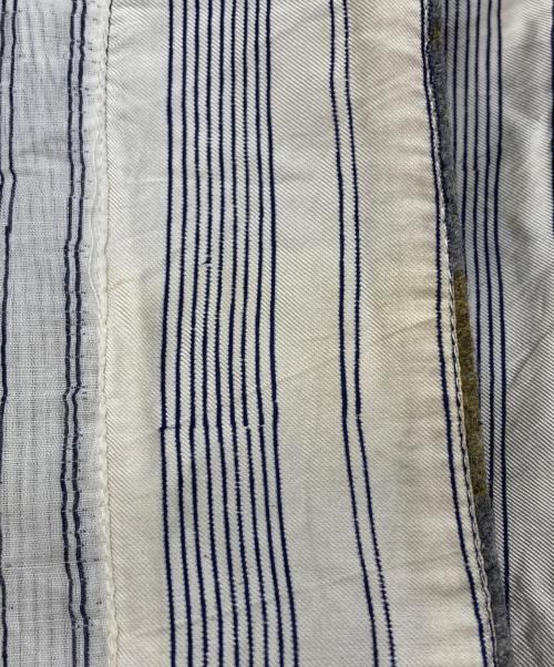 DRIES VAN NOTEN（ドリスヴァンノッテン）DRIES VAN NOTEN (ドリスヴァンノッテン) シルク混ストライプストール グレーの古着・服飾アイテム