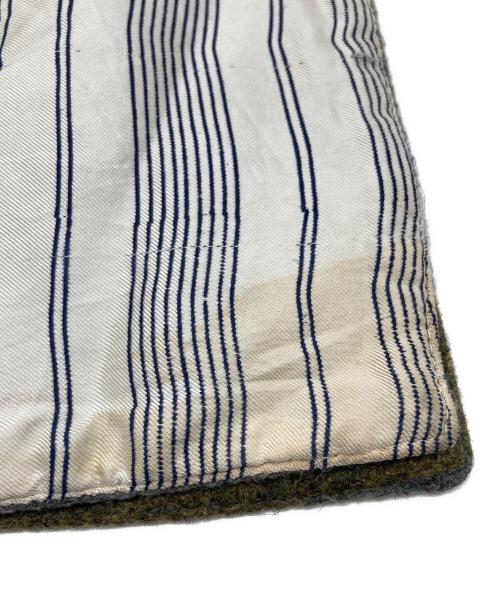 DRIES VAN NOTEN（ドリスヴァンノッテン）DRIES VAN NOTEN (ドリスヴァンノッテン) シルク混ストライプストール グレーの古着・服飾アイテム