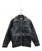 Schottショット）の古着「ポリスマンレザージャケット」｜ブラック