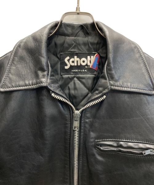 Schott（ショット）Schott (ショット) ポリスマンレザージャケット ブラック サイズ:SIZE 36の古着・服飾アイテム