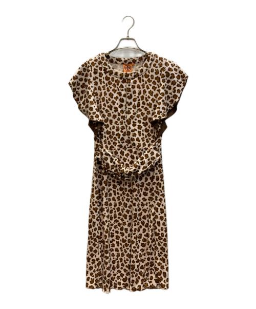 TORY BURCH（トリーバーチ）TORY BURCH (トリーバーチ) 総柄ワンピース ブラウン サイズ:Sの古着・服飾アイテム