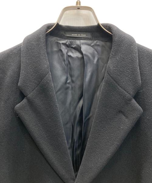 EMPORIO ARMANI（エンポリオアルマーニ）EMPORIO ARMANI (エンポリオアルマーニ) カシミヤ混チェスターコート ブラック サイズ:SIZE 48の古着・服飾アイテム
