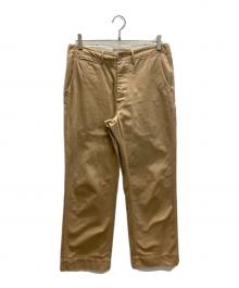 PHIGVEL（フィグベル）の古着「OFFICER TROUSERS WIDE オフセット チノパン」｜ベージュ