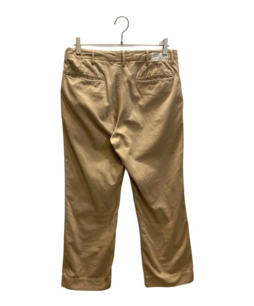 PHIGVEL（フィグベル）PHIGVEL (フィグベル) OFFICER TROUSERS WIDE オフセット チノパン ベージュ サイズ:SIZE W32×L30の古着・服飾アイテム