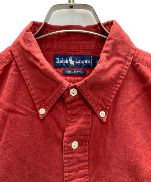 RALPH LAUREN（ラルフローレン）RALPH LAUREN (ラルフローレン) ポロベア ボタンダウンシャツ レッド サイズ:ＸＬの古着・服飾アイテム