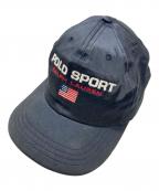 POLO SPORTポロスポーツ）の古着「サテン ベースボールキャップ」｜ネイビー