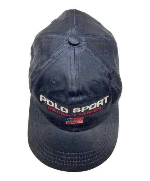 POLO SPORT（ポロスポーツ）POLO SPORT (ポロスポーツ) サテン ベースボールキャップ ネイビーの古着・服飾アイテム