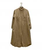 DEUXIEME CLASSEドゥーズィエム クラス）の古着「PANシャツドレス」｜ベージュ