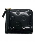 COMME des GARCONSコムデギャルソン）の古着「ドットエンボス L字型財布」｜ブラック