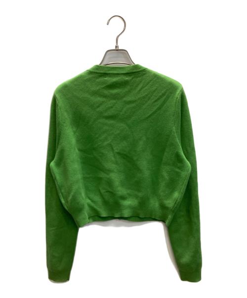 CABAN（キャバン）CABaN (キャバン) コットンカシミア ノーカラー 2ポケット カーディガン グリーン サイズ:XSの古着・服飾アイテム