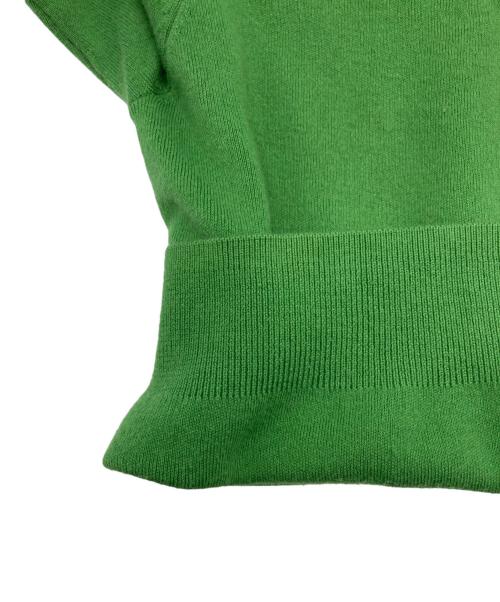 CABAN（キャバン）CABaN (キャバン) コットンカシミア ノーカラー 2ポケット カーディガン グリーン サイズ:XSの古着・服飾アイテム