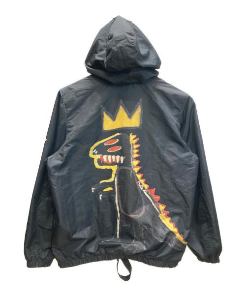 Jean-Michel Basquiat（ジャン ミシェル バスキア）JEAN-MICHEL BASQUIAT (ジャン ミシェル バスキア) MEMBERS ONLY (メンバーズオンリー) デュアルジップナイロンジャケット ブラック サイズ:ＸＬの古着・服飾アイテム