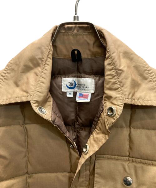 Crecent Down Works（クレセントダウンワ－クス）Crecent Down Works (クレセントダウンワ－クス) ダウンシャツジャケット/ down shirt jacket ベージュ サイズ:S(US 2)の古着・服飾アイテム