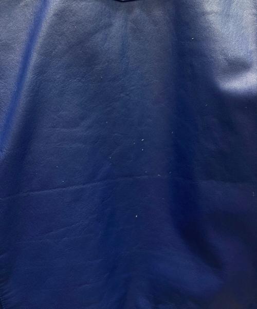 HORN WORKS（ホーンワークス）HORN WORKS (ホーンワークス) バッファローレザーライダースジャケット ブルー サイズ:SIZE LLの古着・服飾アイテム