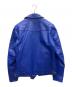 HORN WORKS (ホーンワークス) バッファローレザーライダースジャケット ブルー サイズ:SIZE LL：8000円