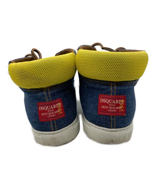 DSQUARED2（ディースクエアード）DSQUARED2 (ディースクエアード) ミドルカット デニムスニーカー インディゴ サイズ:41の古着・服飾アイテム