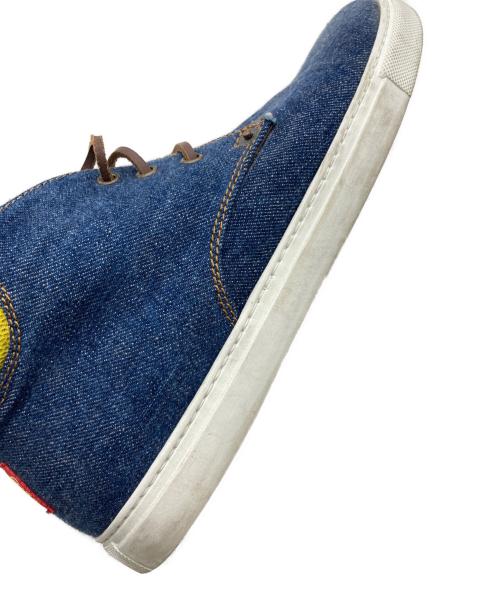 DSQUARED2（ディースクエアード）DSQUARED2 (ディースクエアード) ミドルカット デニムスニーカー インディゴ サイズ:41の古着・服飾アイテム
