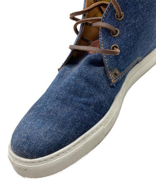 DSQUARED2（ディースクエアード）DSQUARED2 (ディースクエアード) ミドルカット デニムスニーカー インディゴ サイズ:41の古着・服飾アイテム