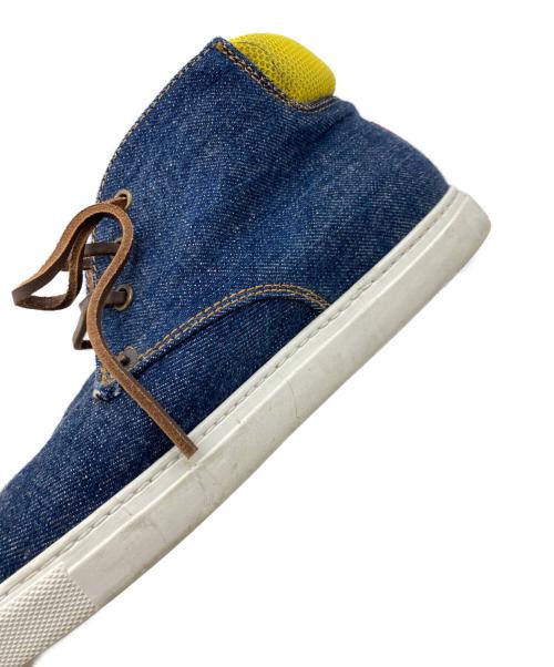 DSQUARED2（ディースクエアード）DSQUARED2 (ディースクエアード) ミドルカット デニムスニーカー インディゴ サイズ:41の古着・服飾アイテム