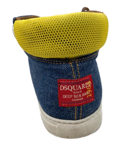 DSQUARED2（ディースクエアード）DSQUARED2 (ディースクエアード) ミドルカット デニムスニーカー インディゴ サイズ:41の古着・服飾アイテム