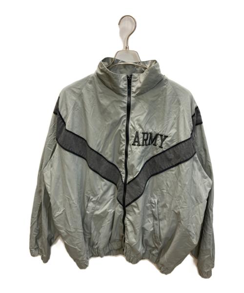 US ARMY（ユーエスアーミー）US ARMY (ユーエスアーミー) IPFU トレーニングジャケット グリーン×グレー サイズ:LARGE REGULARの古着・服飾アイテム