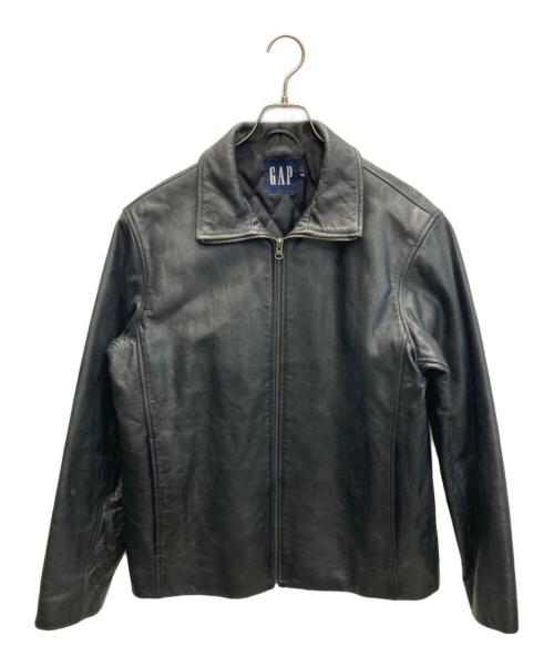 GAP（ギャップ）GAP (ギャップ) フルジップレザージャケット ブラック サイズ:SIZE Mの古着・服飾アイテム
