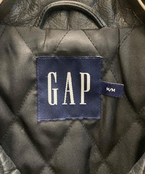 GAP（ギャップ）GAP (ギャップ) フルジップレザージャケット ブラック サイズ:SIZE Mの古着・服飾アイテム