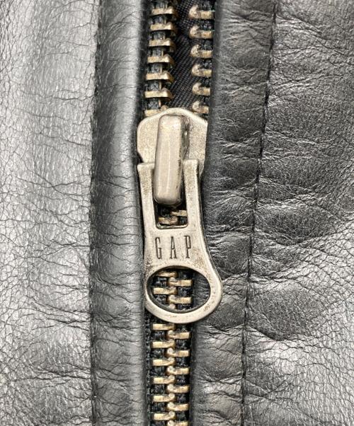 GAP（ギャップ）GAP (ギャップ) フルジップレザージャケット ブラック サイズ:SIZE Mの古着・服飾アイテム