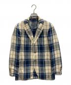 LARDINIラルディーニ）の古着「リネンシルク3B段返りジャケット」｜アイボリー×ブルー