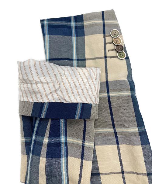 LARDINI（ラルディーニ）LARDINI (ラルディーニ) リネンシルク3B段返りジャケット アイボリー×ブルー サイズ:46の古着・服飾アイテム