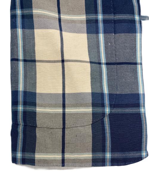 LARDINI（ラルディーニ）LARDINI (ラルディーニ) リネンシルク3B段返りジャケット アイボリー×ブルー サイズ:46の古着・服飾アイテム