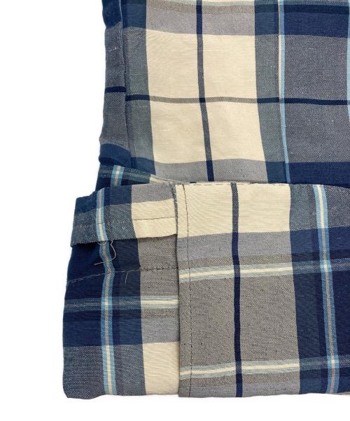 LARDINI（ラルディーニ）LARDINI (ラルディーニ) リネンシルク3B段返りジャケット アイボリー×ブルー サイズ:46の古着・服飾アイテム