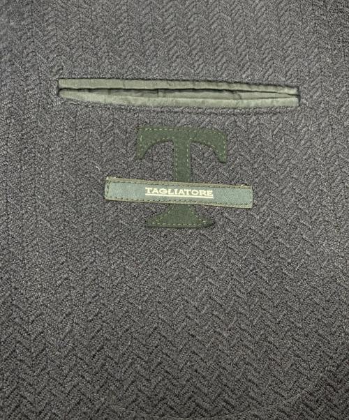 TAGLIATORE（タリアトーレ）TAGLIATORE (タリアトーレ) ソフトヘリンボン 2Bシングルメタルボタンジャケット ネイビー サイズ:SIZE 48の古着・服飾アイテム