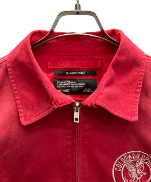 AVIREX（アヴィレックス）AVIREX (アヴィレックス) FADE USAF ACADEMY JACKET フェイド USAF アカデミー ジャケット レッド サイズ:Ｌの古着・服飾アイテム