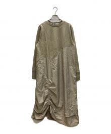 HeRIN.CYE（ヘリンドットサイ）の古着「Many gather dress」｜ベージュ