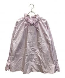 SLOBE IENA（スローブ イエナ）の古着「タイプライターフリルカラーブラウス」｜ピンク