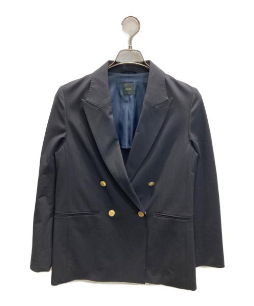 Spick and Span（スピックアンドスパン）Spick and Span (スピックアンドスパン) プレーンウィーブダブルブレストジャケット ネイビー サイズ:SIZE 36 未使用品の古着・服飾アイテム