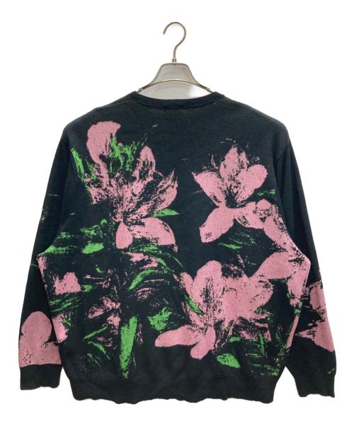LAD MUSICIAN（ラッドミュージシャン）LAD MUSICIAN (ラッドミュージシャン) フラワーニット ブラック サイズ:44の古着・服飾アイテム