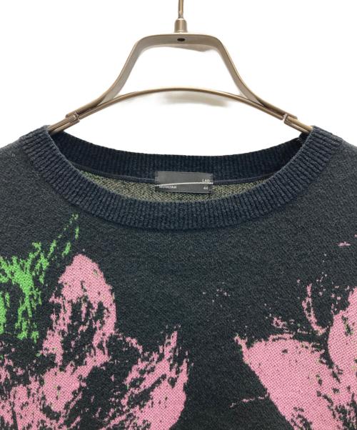 LAD MUSICIAN（ラッドミュージシャン）LAD MUSICIAN (ラッドミュージシャン) フラワーニット ブラック サイズ:44の古着・服飾アイテム