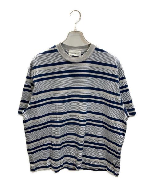 everyone（エブリワン）everyone (エブリワン) Border Tee Shirts グレー×ネイビー サイズ:SIZE Mの古着・服飾アイテム
