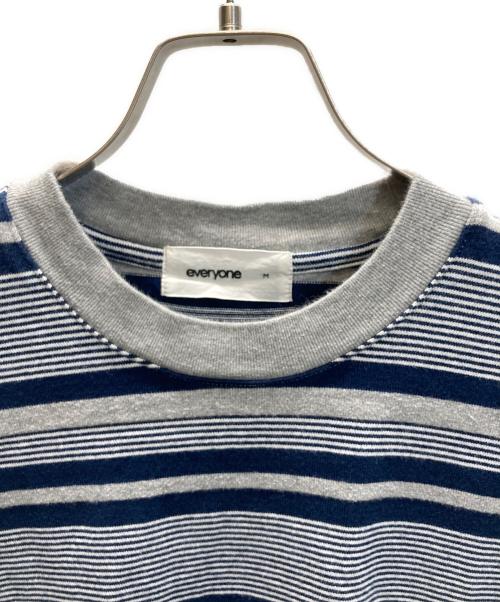 everyone（エブリワン）everyone (エブリワン) Border Tee Shirts グレー×ネイビー サイズ:SIZE Mの古着・服飾アイテム