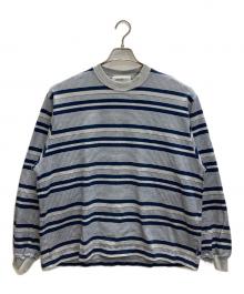 everyone（エブリワン）の古着「border long sleeve tee shirt」｜グレー×ネイビー