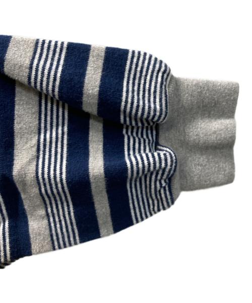 everyone（エブリワン）everyone (エブリワン) border long sleeve tee shirt グレー×ネイビー サイズ:Ｍの古着・服飾アイテム